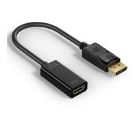 Vancle Adaptador Displayport a HDMI, Unidireccional Convertidor DP Macho a HDMI Hembra, Resolución 4K 1080P HDTV Convertidor, para Lenovo, HP, DELL, ASUS, Proyector y Otras Marcas (Negro)
