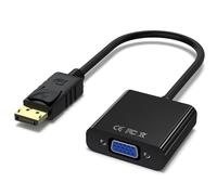 Vancle Adaptador DisplayPort a VGA, Unidireccional Convertidor DP Macho a VGA Hembra, Conversor Video Full HD 1080P 60Hz para HDTV, PC Monitor, Proyector, Televisión (Negro)