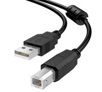 Vancle Cable USB 2.0 Impresora, Cable USB-A Macho a USB-B Macho con Conectores Dorados, para Samsung, HP, Canon, Brother, Escáner, Dell, Ricoh, Xerox, etc (1.5M)