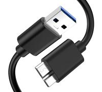 Vancle Cable USB 3.0 a Micro B, 0.5m Cable USB 3.0 Tipo A a Micro B Macho 5Gbps Compatible con Samsung Galaxy Note S5/Note 3, para Discos Duros Externos WD, Toshiba Canvio (1 Pack)