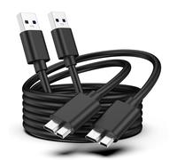 Vancle Cable USB 3.0 a Micro B, 0.5m Cable USB 3.0 Tipo A a Micro B Macho 5Gbps Compatible con Samsung Galaxy Note S5/Note 3, para Discos Duros Externos WD, Toshiba Canvio (2 Pack)