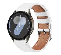 Vancle Correa para Samsung Galaxy Watch 7, 40 mm, 44 mm, piel, para mujer y hombre, suave, transpirable, de 20 mm, para Samsung Galaxy Watch FE 40 mm (blanco)