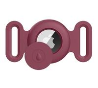 VANCLE Funda Airtag, Silicona Fundas Apple Airtags para Perro Gato, Anti-Perdida Anti-Rasguños Ligero Duradera Protectora Funda, AirTag Perros Gatos Fundas Collar (L, Vino Tinto)