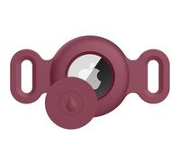 VANCLE Funda Airtag, Silicona Fundas Apple Airtags para Perro Gato, Anti-Perdida Anti-Rasguños Ligero Duradera Protectora Funda, AirTag Perros Gatos Fundas Collar (S, Vino Tinto)
