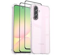 Vancle Funda transparente para Samsung Galaxy A56 5G Fe con protección de cámara y 2 protectores de cristal templado, funda Galaxy A56 fina a prueba de golpes