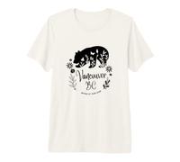 Vancouver BC Bear & Flowers Nature At Your Door Design Camiseta Premium