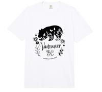 Vancouver BC Bear & Flowers Nature At Your Door Design Comfort Colors Adult Heavyweight T-Shirt