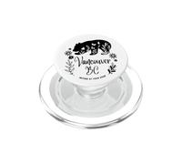 Vancouver BC Bear & Flowers Nature At Your Door Design PopSockets PopGrip para MagSafe