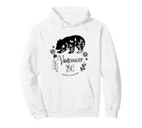 Vancouver BC Bear & Flowers Nature At Your Door Design Sudadera con Capucha