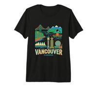 Vancouver Canadá Travel Souvenir City Landmark Turista Regalo Camiseta Premium
