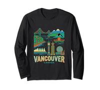 Vancouver Canadá Travel Souvenir City Landmark Turista Regalo Manga Larga