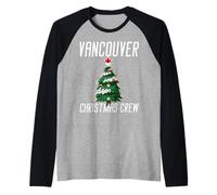 Vancouver Canadian Christmas Crew Canadá British Colombia Camiseta Manga Raglan