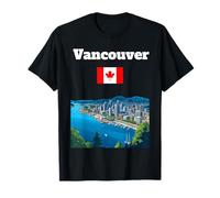 Vancouver Recuerdo de Viaje Canadá Amante de la Ciudad Bandera Canadiense Camiseta