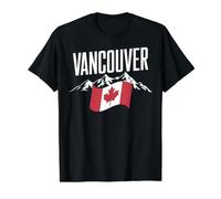 Vancouver Travel City Mountain Cabin Adventure Camiseta gráfica económica, Hombre, Negro, XL