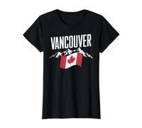 Vancouver Travel City Mountain Cabin Adventure Camiseta gráfica económica, Mujer, Negro, XL