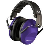Vanderfields Orejeras de protección auditiva Premium - Reducción de sonido de amplio espectro 33,2 dB a 2 KHz - Auriculares de ruido - Adultos + Adolescentes - Purple Power