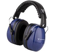 Vanderfields Orejeras de protección auditiva Premium - Reducción de sonido de amplio espectro 36,1 dB a 2 KHz - Cascos de protección auditiva - Adultos + adolescentes - Azul marino