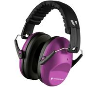 Vanderfields Orejeras de protección auditiva prémium Reducción de sonido de amplio espectro de 33,2 dB a 2 KHz con cancelación de ruido - Auriculares para niños de 3 a 12 - Purple Power