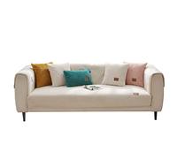 VanderHOME Antideslizante Funda de sofá Cachemira Cubre sofá Cojín de sofá Felpa Gruesa Otoño Invierno Escudo Funda para sofá ProteccióN Muebles Sala Estar 90 * 180cm-Beige-Cojines（1 Pieza）