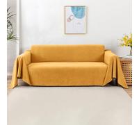 VanderHOME Antideslizante Fundas de sofá Ajustables Impermeable Cubre Sofá Protector Extraíbles Almohadilla para sofás Protector de Mascotas 180 * 300cm-Amarillo