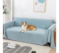 VanderHOME Antideslizante Fundas de sofá Ajustables Impermeable Cubre Sofá Protector Extraíbles Almohadilla para sofás Protector de Mascotas 180 * 380cm-Azul Agua