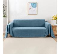 VanderHOME Antideslizante Fundas de sofá Ajustables Impermeable Cubre Sofá Protector Extraíbles Almohadilla para sofás Protector de Mascotas 180 * 340cm-Azul Claro