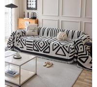 VanderHOME Bohemio Mantas para Sofa, Jarapas para Sofas, Funda de Sofá para Todas Las Estaciones, Colcha Multiusos para Sofas,Adecuada para Sofás, Camas, Viajes Al Aire Libre 180 * 130cm-Beige