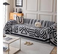 VanderHOME Bohemio Mantas para Sofa, Jarapas para Sofas, Funda de Sofá para Todas Las Estaciones, Colcha Multiusos para Sofas,Adecuada para Sofás, Camas, Viajes Al Aire Libre 180 * 300cm-Gris Claro