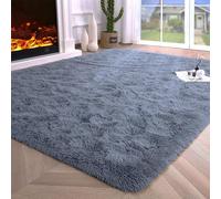 VanderHOME Color Sólido Alfombra De Felpa Esponjosa Shaggy De Felpa Suave para El Dormitorio De La Sala Alfombras De Sofá Alfombra Antideslizante y Esponjosa gris-120 * 160cm