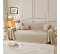 VanderHOME Comodidad Funda de Sofá Universal Cubre Sofas Suave y Fresco Manta Sofa Verano Multifuncional Transpirable Funda Protectora Sofa 210 * 130cm Champán-A