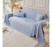 VanderHOME Comodidad Funda de Sofá Universal Cubre Sofas Suave y Fresco Manta Sofa Verano Multifuncional Transpirable Funda Protectora Sofa 210 * 260cm Azul Lago-B
