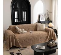 VanderHOME Felpa Manta Sofa, Otoño e Invierno Colcha Multiusos para Sofá, Mantas para Cama,Cálida Gruesa Alfombra de Sofá Súper Suave Cómodo Jarapas para Sofas 180 * 300cm-Caqui