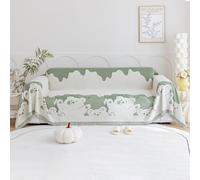 VanderHOME Funda de sofá de Chenilla,Funda Sofa Súper Suave, Four Seasons, Colcha Multiusos para sofá, Manta de Cama, Manta de Sofá Resistente a Arañazos de Gato 180 * 230cm-Verde