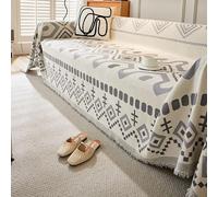 VanderHOME Funda de Sofá de Chenilla Suave, Manta Sofa Bohemia, Colcha Sofa, Colcha Multiusos para Sofas,Cubre Sofas con Borlas Decorativas para Sofás, Sillas y Camas 180 * 300cm-Gris