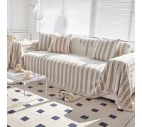 VanderHOME Funda de sofá de Felpa, Cubre Sofas, Colcha Multiusos para Sofá, Plaid Sofa Decorativo,Elegante Estampado Botánico 180 * 380cm-Curry