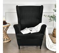 VanderHOME Funda de Sofá Elástica Suave y Minimalista - Estilo Moderno para Sofá Pequeño - Negro