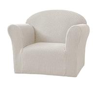 VanderHOME Funda de Sofá Infantil Elástica Jacquard Funda de Sillón Mini para Niños, Funda para Sofá Lavable Antideslizante para Sofá Habitación Infantil (Marfil)