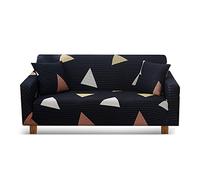 VanderHOME Funda elástica para sofá 4 Plazas,Impresión Antideslizante en Tejido Elástico Funda Funda elástica y Protectora Universal para sillón y sofá 4 Plazas triángulo