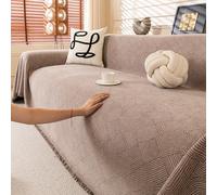 VanderHOME Funda Impermeable Sofa, Moderno Color Sólido Colcha Multiusos para Sofas, Anti-Mancha, Resistente a Arañazos De Gatos, Anti-Pilling y Al Desgaste 180 * 300cm-Curry