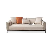 VanderHOME Funda Impermeable Sofa Suave Funda Sofa Chaise Long 1 2 3 4 Plazas Protector Cubre Sofa, Fundas Sofa Antipelos Mascotas 90 * 160cm Beige-Cojines（1 PC）