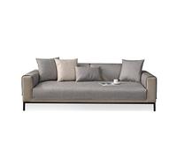 VanderHOME Funda Impermeable Sofa Suave Funda Sofa Chaise Long 1 2 3 4 Plazas Protector Cubre Sofa, Fundas Sofa Antipelos Mascotas 70 * 90cm Gris Claro-Reposabrazos（1 PC）