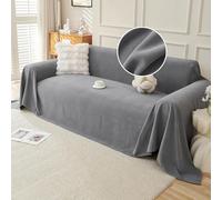 VanderHOME Funda Impermeable Sofa Suave Plaid Sofa Mantas Decorativas para sofás Dormitorio Sala de Estar Sencillo Diseño Resistente a Los Arañazos y Duradera 180 * 180cm-Gris Oscuro