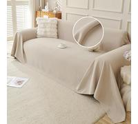 VanderHOME Funda Impermeable Sofa Suave Plaid Sofa Mantas Decorativas para sofás Dormitorio Sala de Estar Sencillo Diseño Resistente a Los Arañazos y Duradera 180 * 180cm-Caqui