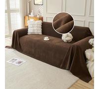 VanderHOME Funda Impermeable Sofa Suave Plaid Sofa Mantas Decorativas para sofás Dormitorio Sala de Estar Sencillo Diseño Resistente a Los Arañazos y Duradera 180 * 280cm-Marrón