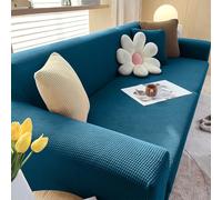 VanderHOME Funda Sofa 1 Plaza Moderna Antideslizante Cubre Sofas de Poliéster Jacquard Elástico Funda de Sofá para Sala Protector para Perros Mascotas (1 Plaza, Azul Lago)