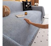VanderHOME Funda Sofa 2 Plazas, Colcha Multiusos para Sofas, Plaid Sofa Transpirable, Grande, Manta Suave Multifuncional, Cálido 180 * 230cm-Azul