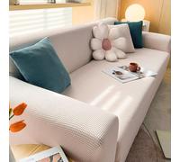 VanderHOME Funda Sofa 3 Plazas Moderna Antideslizante Cubre Sofas de Poliéster Jacquard Elástico Funda de Sofá para Sala Protector para Perros Mascotas (3 Plaza, Beige)