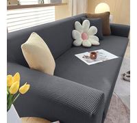 VanderHOME Funda Sofa 5 Plazas Moderna Antideslizante Cubre Sofas de Poliéster Jacquard Elástico Funda de Sofá para Sala Protector para Perros Mascotas (5 Plaza, Gris)