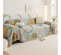 VanderHOME Funda Sofa, Colcha Sofa, Fundas Anti Gatos, Plaid Multifuncional, Manta Refrescante para Verano, Manta Cubre 180 * 420cm - Frutas de Verano