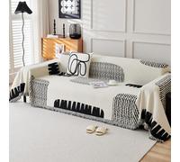 VanderHOME Funda Sofa, Cubre Sofas, Funda de sofá, Manta Cubre Sofa, Funda de sofá Lavable para Todas Las Estaciones, Manta Sofá Multifunción 180 * 130cm-Negro